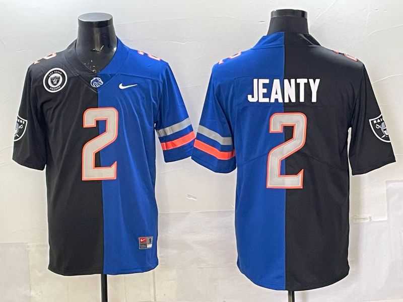 Men 2025 Nike Oakland Raiders #2 Jeanty Black blue Limited NFL Jersey 003